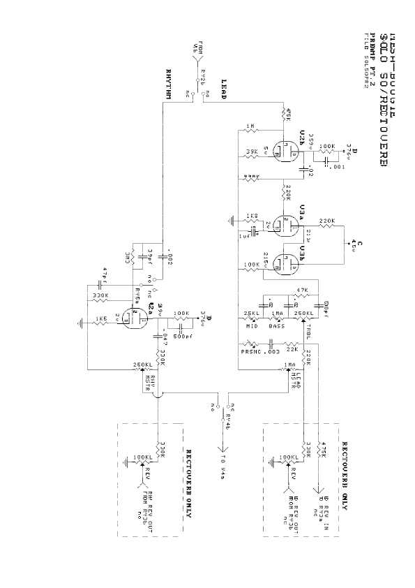 Схема Mesa Boogie SOLO50 RECTOVERB