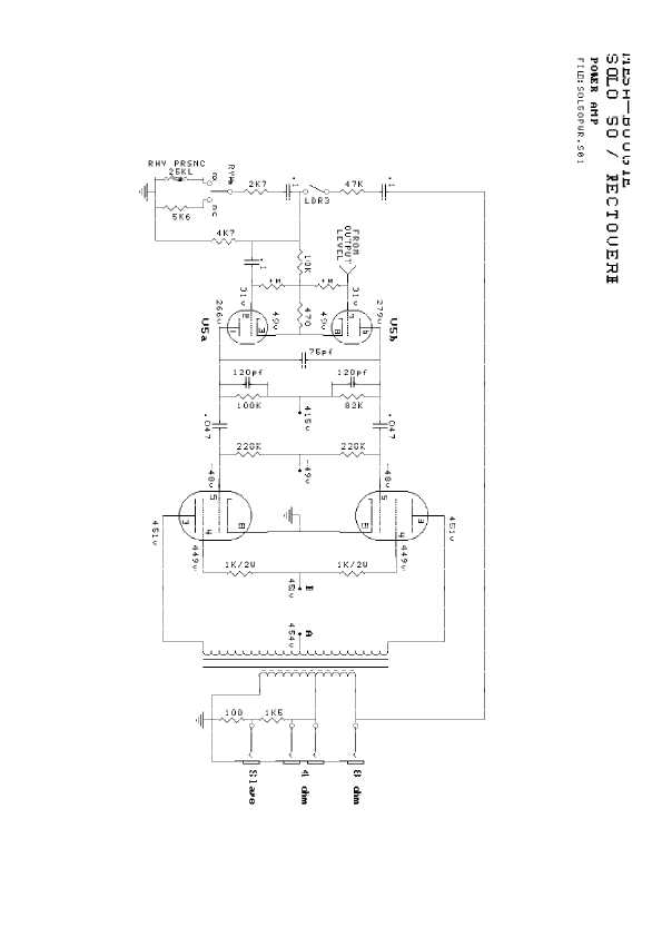 Схема Mesa Boogie SOLO50 RECTOVERB