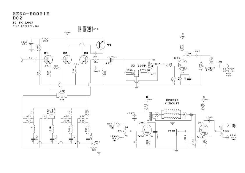Схема Mesa Boogie STUDIO CALIBER DC2