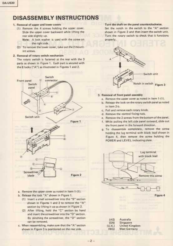 Сервисная инструкция Mitsubishi DA-U530