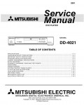 Сервисная инструкция Mitsubishi DD-4021
