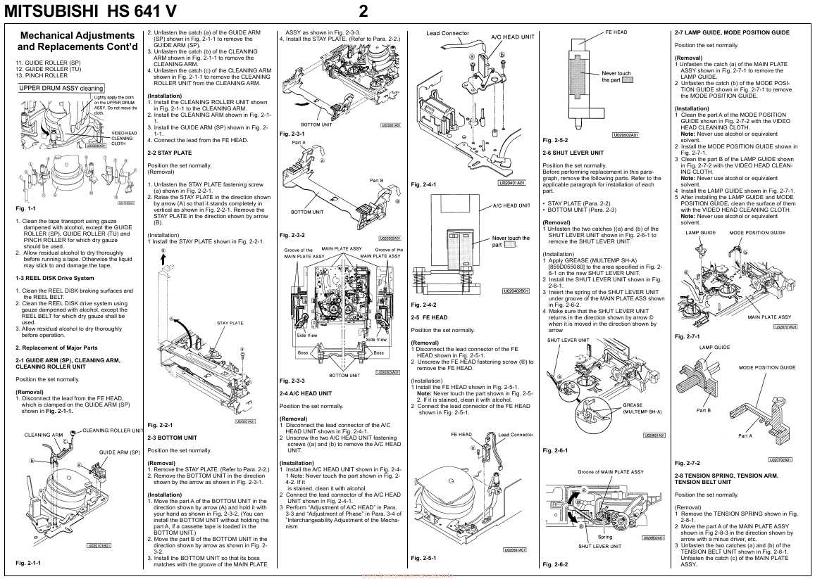 Сервисная инструкция Mitsubishi HS-641V