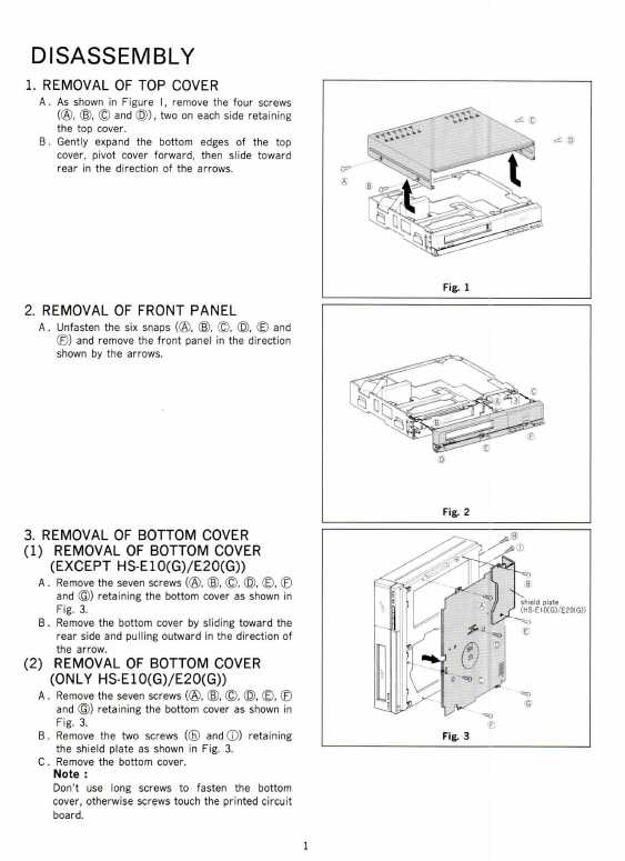 Сервисная инструкция Mitsubishi HS-E10, HS-E20