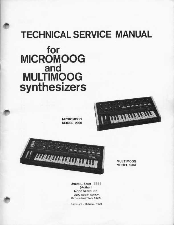 Сервисная инструкция Moog MULTIMOOG 326A