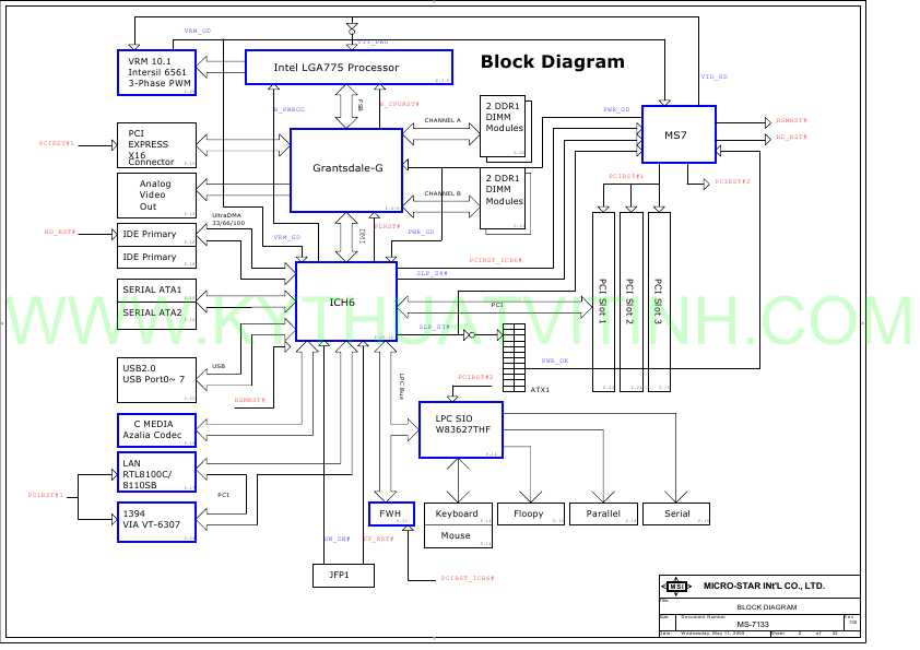Схема MSI MS-7133