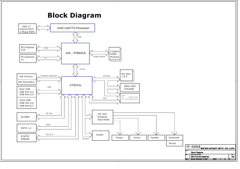 Схема MSI MS-7318