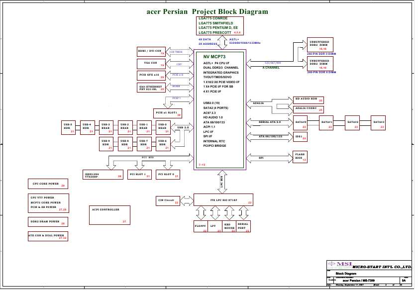 Схема MSI MS-7399