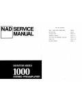 Сервисная инструкция NAD 1000
