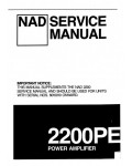 Сервисная инструкция NAD 2200PE