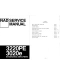 Сервисная инструкция NAD 3220PE