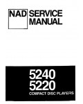 Сервисная инструкция NAD 5220, NAD 5240