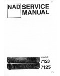 Сервисная инструкция NAD 7120, NAD 7125