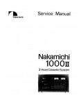 Сервисная инструкция Nakamichi 1000II