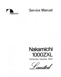 Сервисная инструкция NAKAMICHI 1000ZXL-LIMITED