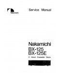 Сервисная инструкция Nakamichi BX-125, BX-125E
