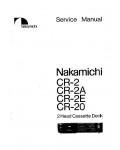 Сервисная инструкция Nakamichi CR-2, CR-2A, CR-2E, CR-20