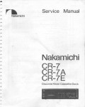 Сервисная инструкция Nakamichi CR-7, CR-7A, CR-7E