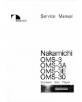 Сервисная инструкция Nakamichi OMS-3, OMS-3A, OMS-3E, OMS-30