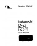 Сервисная инструкция Nakamichi PA-7II, PA-7AII, PA-7EII