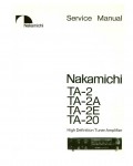 Сервисная инструкция Nakamichi TA-2, TA-2A, TA-2E, TA-20