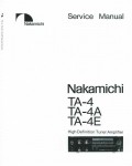 Сервисная инструкция NAKAMICHI TA-4, TA-4A, TA-4E