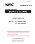 Сервисная инструкция NEC PX-50XM4, PX-50XR4