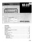 Сервисная инструкция Nikko NR-819