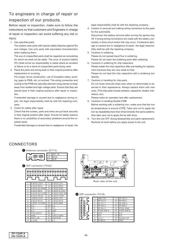 Сервисная инструкция Clarion EN-1324P, 1325H-A