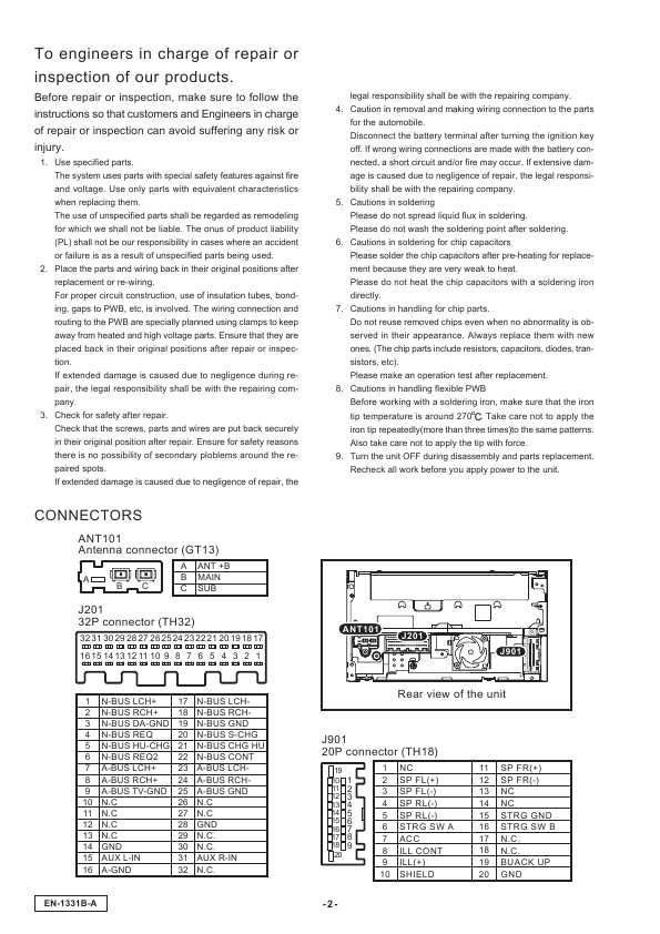 Сервисная инструкция Clarion EN-1331BA