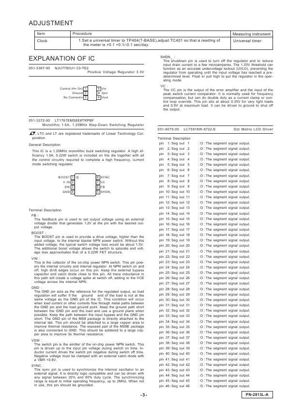 Сервисная инструкция Clarion PN-2813LA