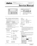 Сервисная инструкция Clarion PP-2449VB