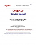 Сервисная инструкция Okidata OKIFAX-2200, 2400, 2600