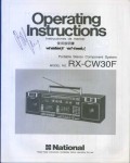 Сервисная инструкция NATIONAL RX-CW30F