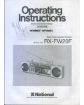 Сервисная инструкция NATIONAL RX-FW20F