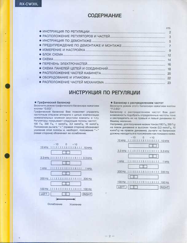 Сервисная инструкция PANASONIC RX-CW30L, RUS