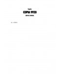 Сервисная инструкция Olivetti COPIA 9920