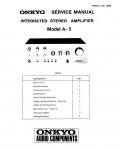 Сервисная инструкция Onkyo A-5