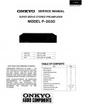 Сервисная инструкция Onkyo P-3030