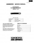 Сервисная инструкция Onkyo T-401
