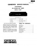 Сервисная инструкция Onkyo T-4087
