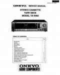 Сервисная инструкция Onkyo TA-W80