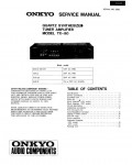 Сервисная инструкция Onkyo TX-80
