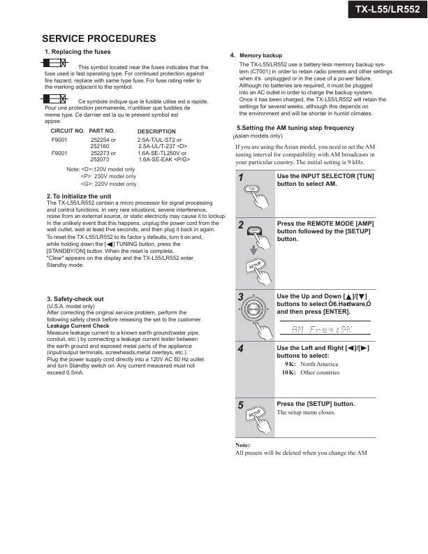 Сервисная инструкция Onkyo TX-L55, TX-LR552