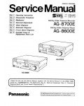 Сервисная инструкция Panasonic AG-8600E, AG-8700E
