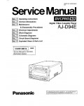 Сервисная инструкция Panasonic AJ-D94E