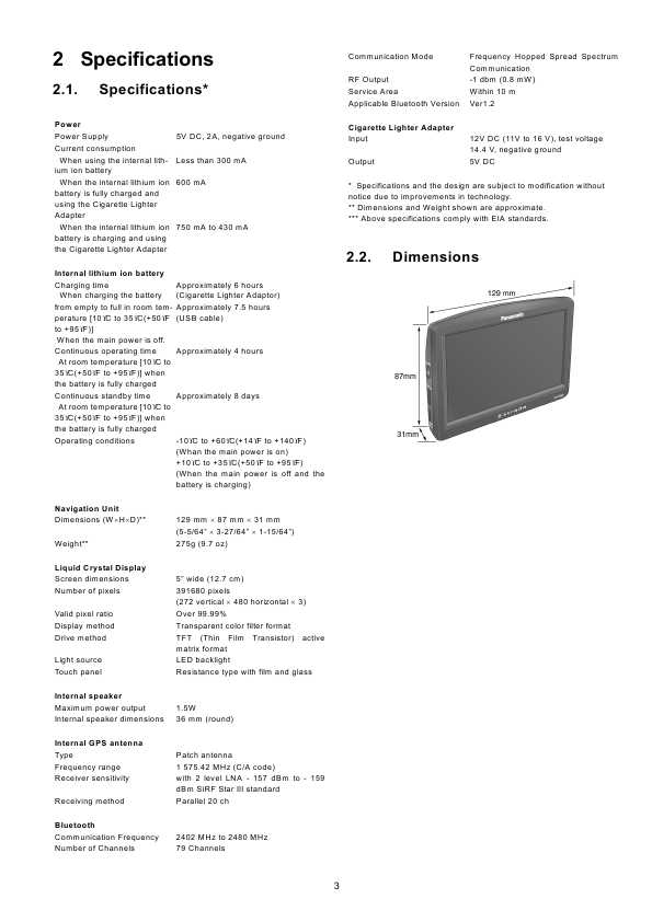 Сервисная инструкция Panasonic CN-GP50U