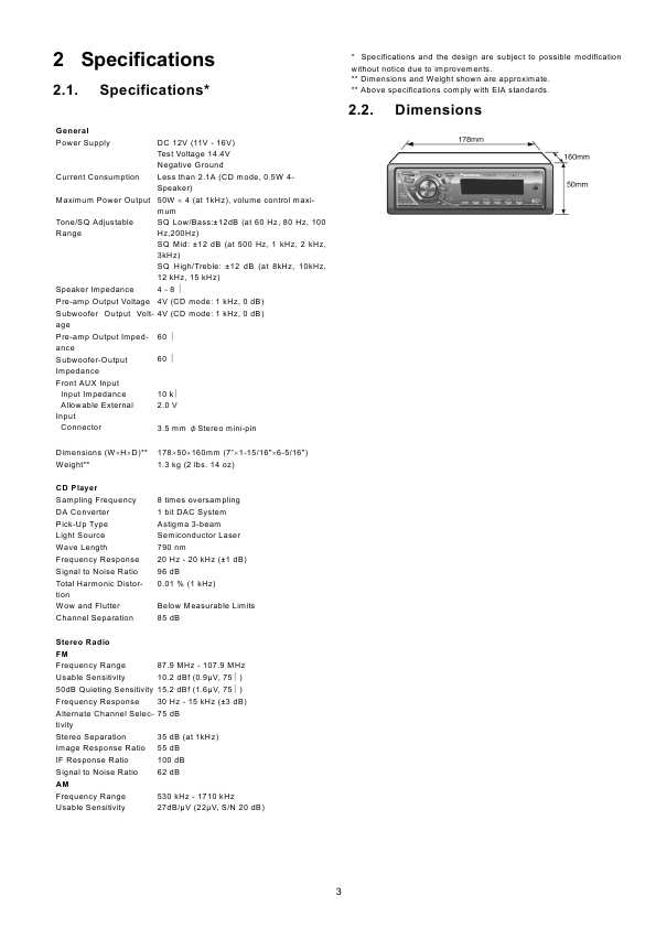 Сервисная инструкция Panasonic CQ-C500U