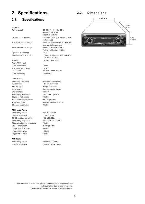 Сервисная инструкция Panasonic CQ-CM140U