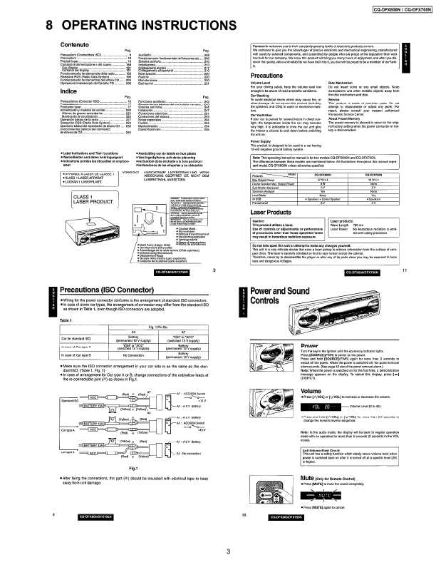 Сервисная инструкция Panasonic CQ-DFX700N, CQ-DFX800N