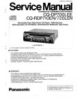 Сервисная инструкция Panasonic CQ-DP700LEE